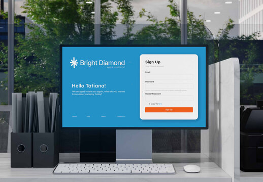 Monitor Screen Mockup