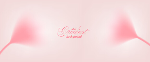 Obraz premium Soft blur pink flower background with delicate shadow on spring gradation. Pastel ethereal floral in gentle mood for wellness spa poster. Elegant vector backdrop with copyspace for social media