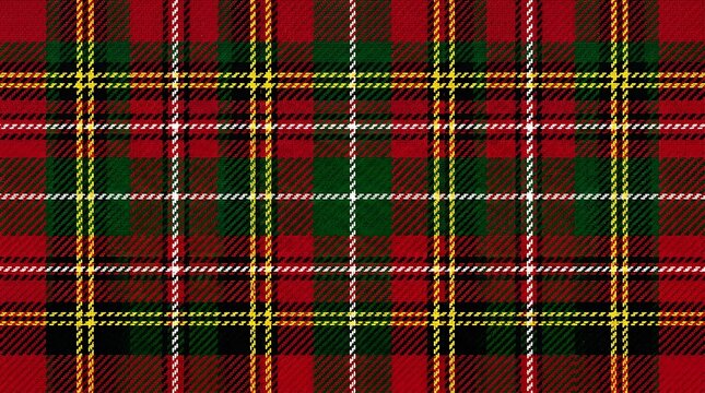 Traditional red and green christmas tartan plaid seamless texture design.