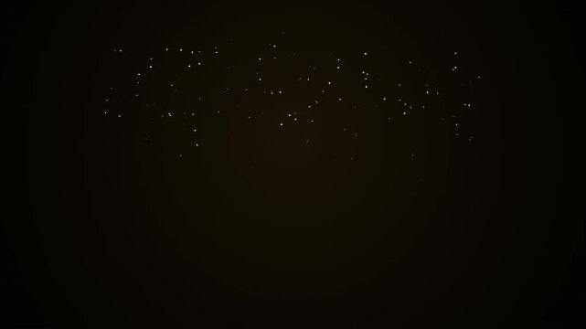 Cinematic Slow Motion Tracking Shot Of Fireworks Display Over Night Sky With Sparkling Lights And Celebration Atmosphere