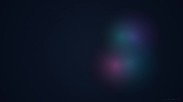Cinematic Drone View of Abstract Light Bokeh Motion Through Dark Space With Colorful Lens Flare For Stock Video Footage