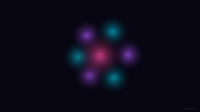 Liquid Metaball Motion Animation In Dark Background With Neon Lighting And Tech Style For Digital Art