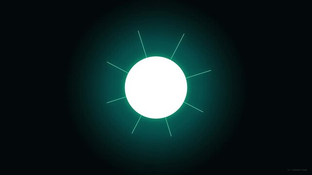 Energy Core Animation In Dark Background With Glowing Lines And Digital Style For Technology And Innovation