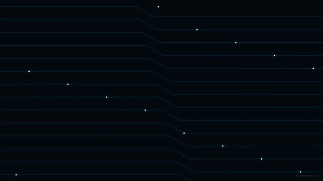 Cinematic Tron Circuit Footage With Camera Motion Slow Motion Panning In Futuristic Digital Environment For Stock Video