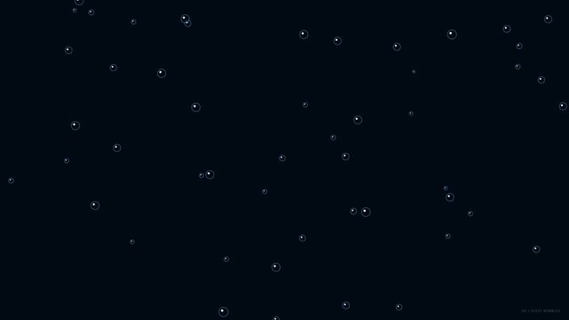 Fizzy Bubbles Motion Tracking Shot In Dark Background With Slow Camera Movement For Stock Video Footage