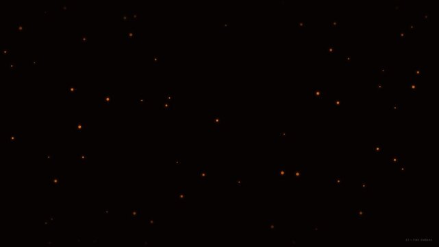 Aerial Drone View Fire Embers Slow Motion Panning Night Sky Cinematic 4K Footage Stock Video