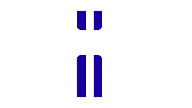 Punchy geometric shape animation video on a white background