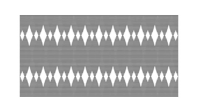 Simple 2D checkered pattern animation video on a white background