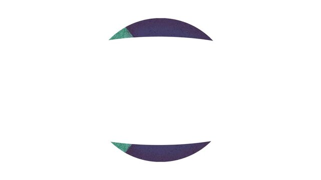 Textured abstract circle animation video on a white background