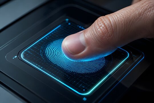 Futuristic Biometric Fingerprint Scanner