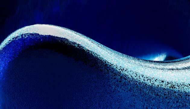 Abstract digital curved wave shape