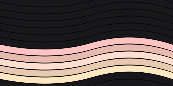 Abstract flowing waves of pastel colors against a dark background
