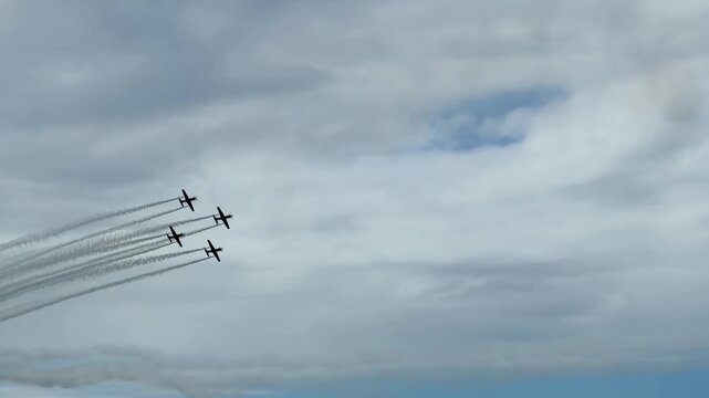 Aerobatic Propeller Planes Formation Flying at Gold Coast Pacific Airshow