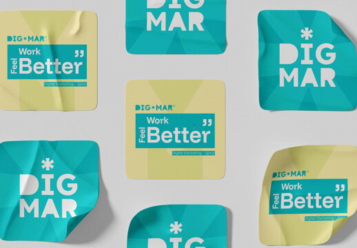 Adhesive Sticker Mockup