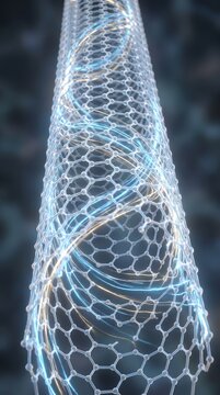Abstract Nanotube with Glowing Energy Flow