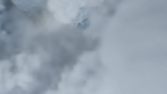 Flying through cloud 