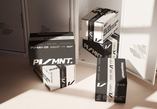 Cardboard Box Mockup