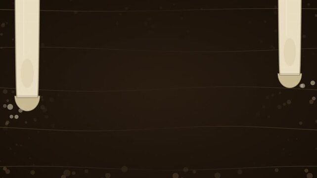 Root tip pushing through layered soil particles seamless loop