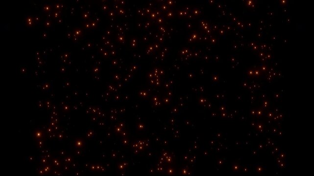 Cinematic Falling Fire Embers and Glowing Spark Particles Overlay