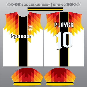 Abstract Geometric Sport Uniform Jersey Template Design Vector Illustration for Soccer Football Kit