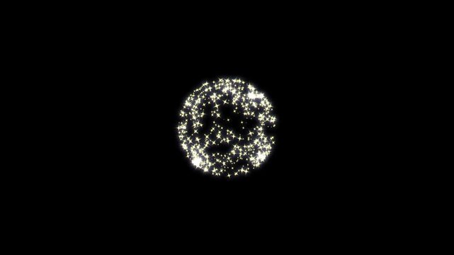 Magic sparkle stardust bend trail animation, glowing glitter, white twinkle blink stars.glowing pixie dust burst looping animation, luxury white glitter sparkles trail on black screen. 4k video