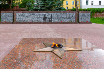 "Immortal Regiment" memorial mural in the Heroes Memory Square, Smolensk, Russia © gumbao