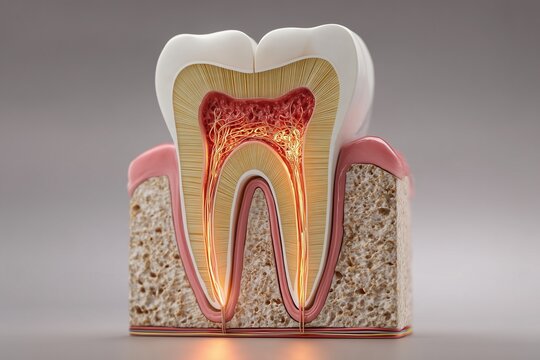 Root Canal Inflammation and Tooth Pain Concept