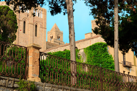 Historic Spanish colonial architecture with lush greenery and ornate fencing south aesthetic renaissance style buildings