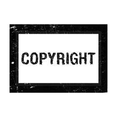 Fototapeta premium Copyright watermark text on dark background