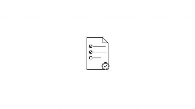 Minimalist checklist icon for business task management