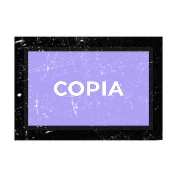 Minimalist purple COPIA button with clean edges