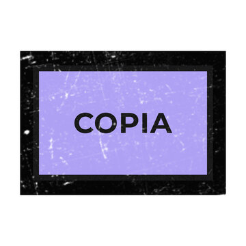 Modern flat design button with COPIA text