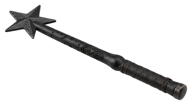 Ornamental five-pointed star-topped decorative staff