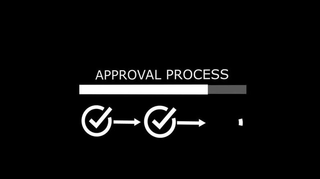 Abstract 3 Step Approval Process Infographic