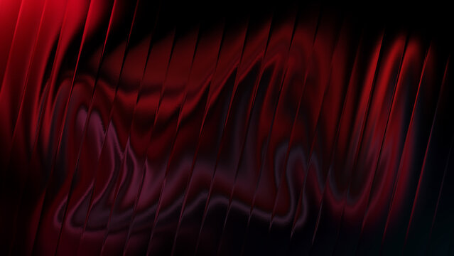 Deep Red Neon Wavy Abstract Background with Dark Glowing Lines