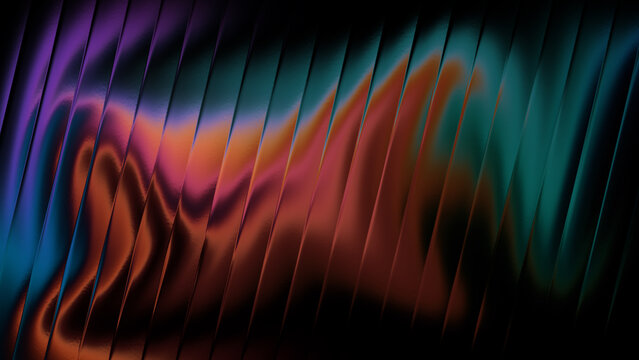 Multicolor Neon Wavy Abstract Background with Vibrant Glowing Lines