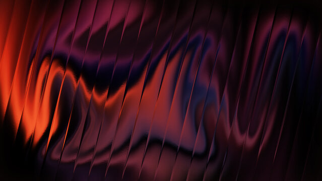 Red Orange Neon Wavy Abstract Background with Glowing Light