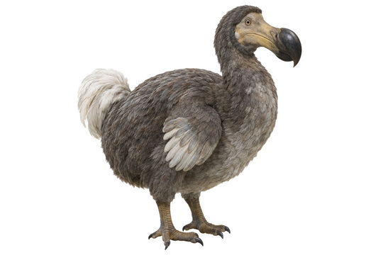 Extinct dodo bird reconstruction, flightless bird with rounded body and topaz plumage evokes natural history curiosity