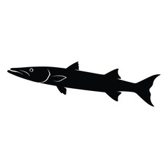 Obraz premium Barracuda fish silhouette