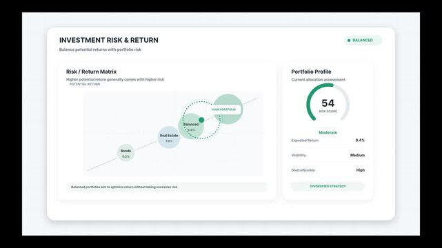 Investment Risk and Return Portfolio Dashboard Analytics
