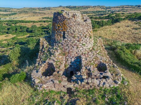 Nuraghe Santa Barbara in Macomer. Sardinia, Italy