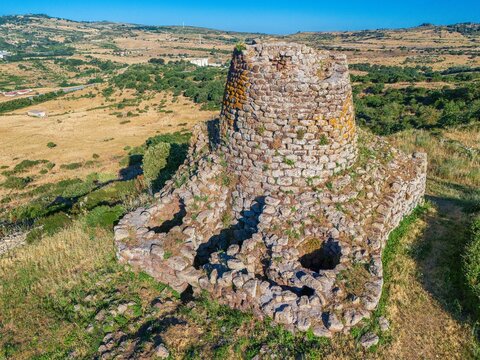 Nuraghe Santa Barbara in Macomer. Sardinia, Italy