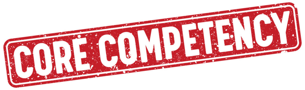 core competency stamp. core competency red rectangular grunge stamp on transparent background