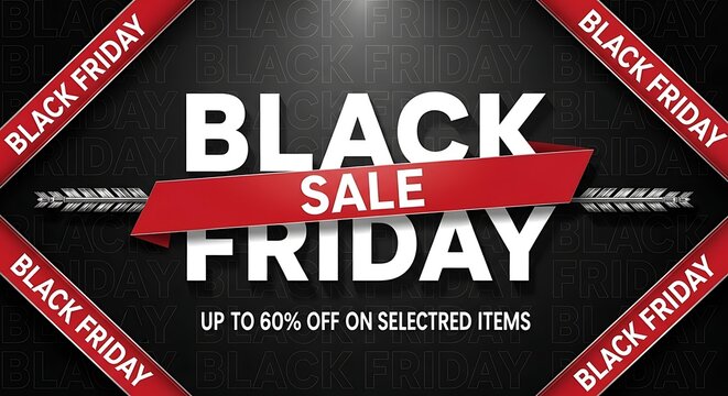 Black friday sale advertisement with discounts up to 80 off
