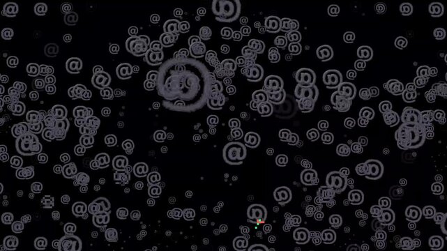 at sign, at symbol, commercial at, email, internet, address, web, contact, communication, sign, character, typography, object, emoji, animation, motion graphics, black background, isolated, pixel art,