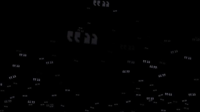 quotation marks, quotes, punctuation, text, dialogue, speech, typography, writing, symbol, character, object, emoji, animation, motion graphics, black background, isolated, pixel art, retro, 8-bit, ga