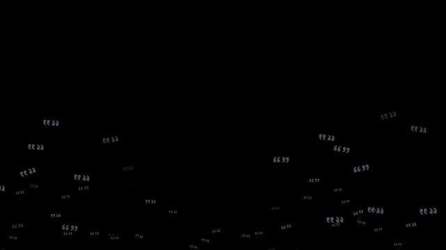 quotation marks, quotes, punctuation, text, dialogue, speech, typography, writing, symbol, character, object, emoji, animation, motion graphics, black background, isolated, pixel art, retro, 8-bit, ga