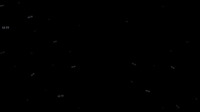 quotation marks, quotes, punctuation, text, dialogue, speech, typography, writing, symbol, character, object, emoji, animation, motion graphics, black background, isolated, pixel art, retro, 8-bit, ga