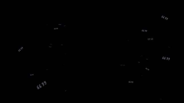 quotation marks, quotes, punctuation, text, dialogue, speech, typography, writing, symbol, character, object, emoji, animation, motion graphics, black background, isolated, pixel art, retro, 8-bit, ga