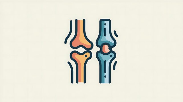Human bone joint anatomy icon vector illustration